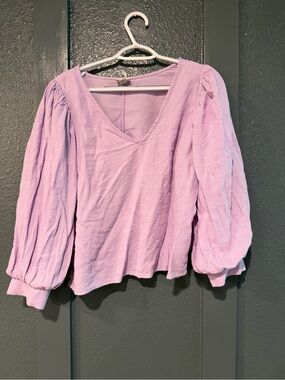 A New Day Purple Long Sleeve Top Size Large
